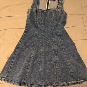 Denim skater style dress
